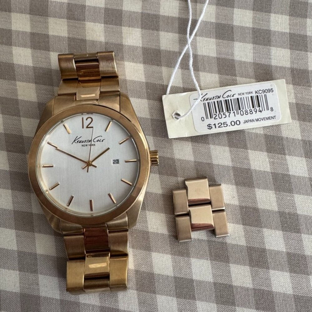 Kenneth Cole New York Analog Gold Dial Men's Watch KC9095